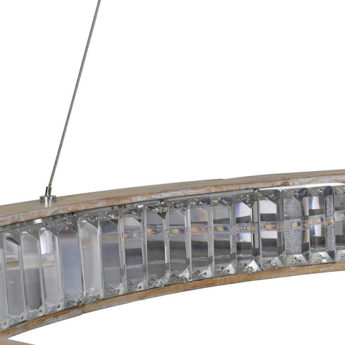 Libra Emma Turned Wooden Ring Chandelier – LED 60W